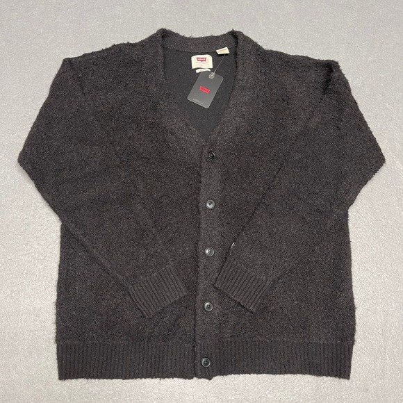 Levi's Other - Levis Cardigan Sweater Men Medium Brown Coit Boxy Relax Wool Alpaca Knit Grandpa